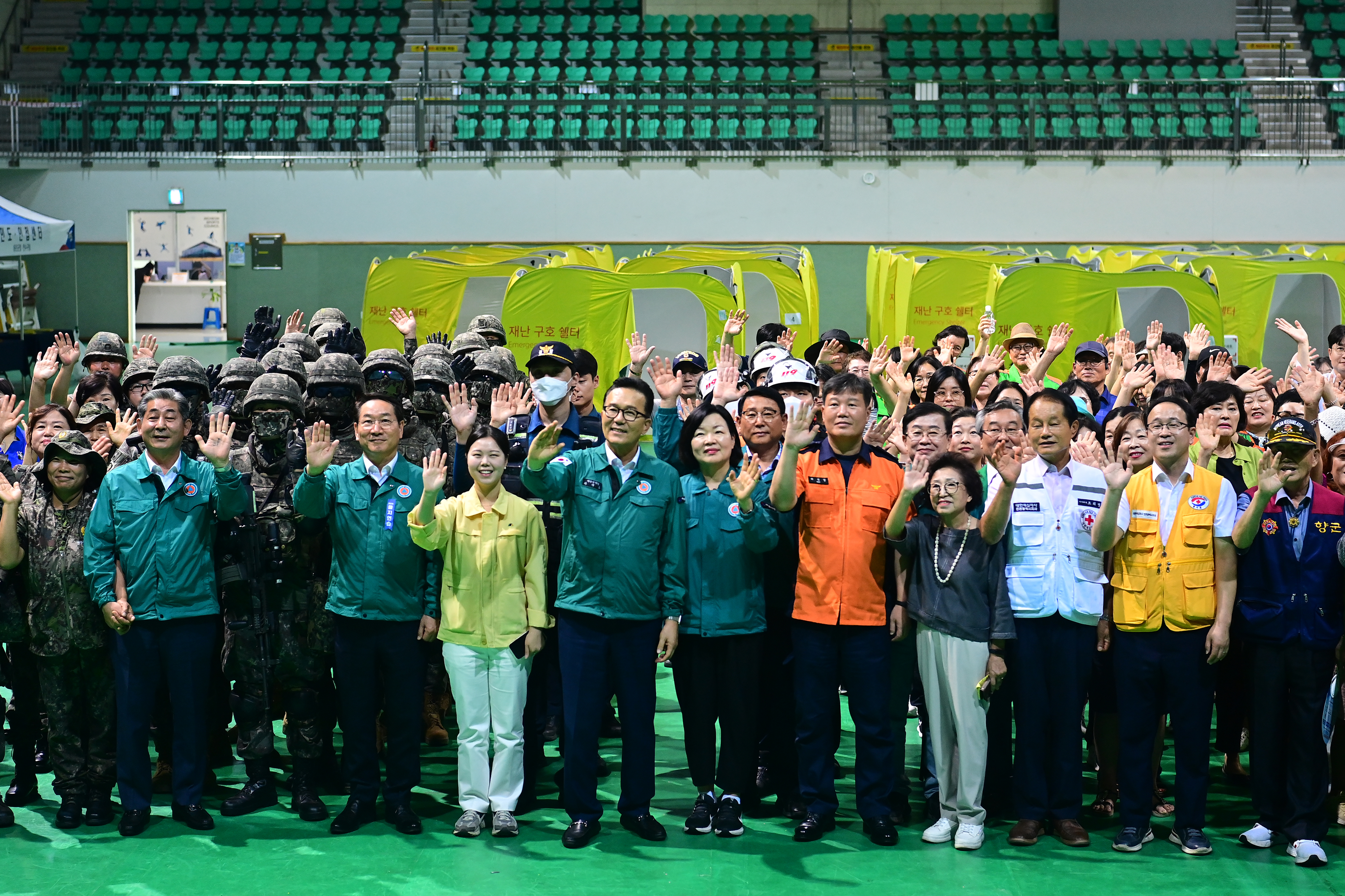 연수구는 지난 20일 오후 2시 선학체육관에서 인천시와 공동 주관한 2025년 을지연습 실제 훈련을 진행했다